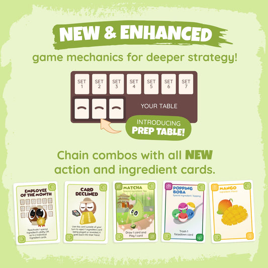 Sabobatage Legends of Matcha tokens ready for scoring and flavor trades