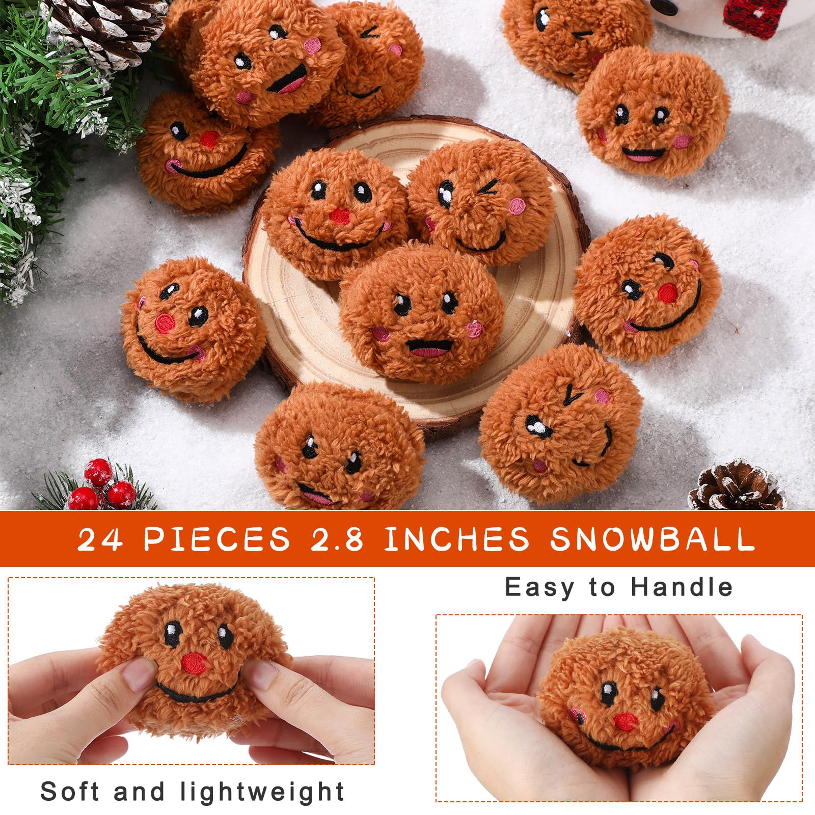Sadnyy soft polyester snowballs are durable and reusable
