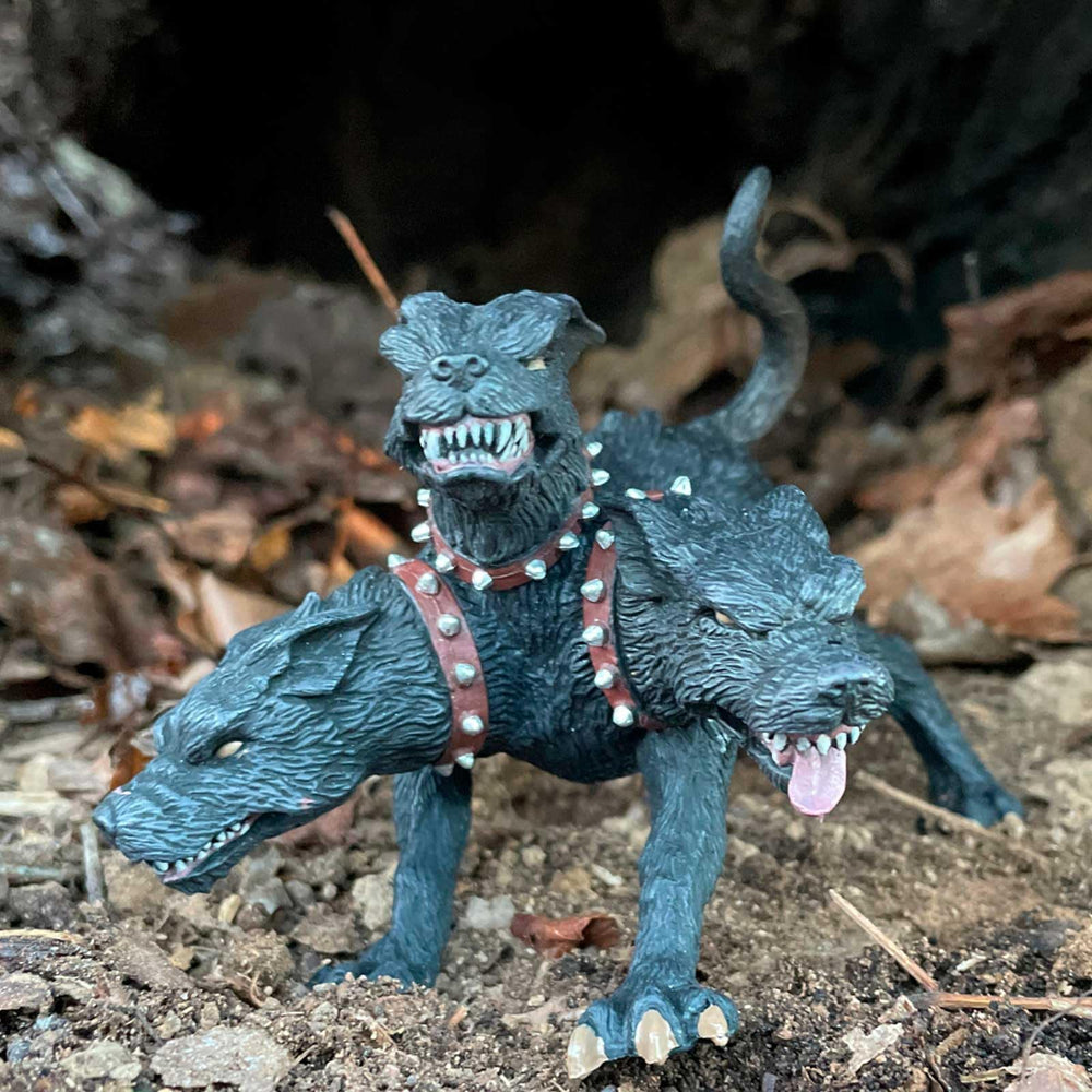 Cerberus from Mythical Realms, ready for display and study with Safari Ltd.