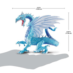 Safari Ltd Ice Dragon figurine belly detail enhances realism during play.
