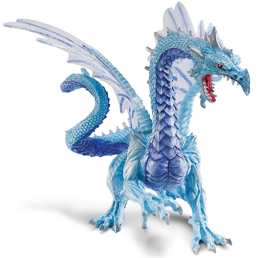 Safari Ltd Ice Dragon figurine icy habitat evokes arctic exploration play.