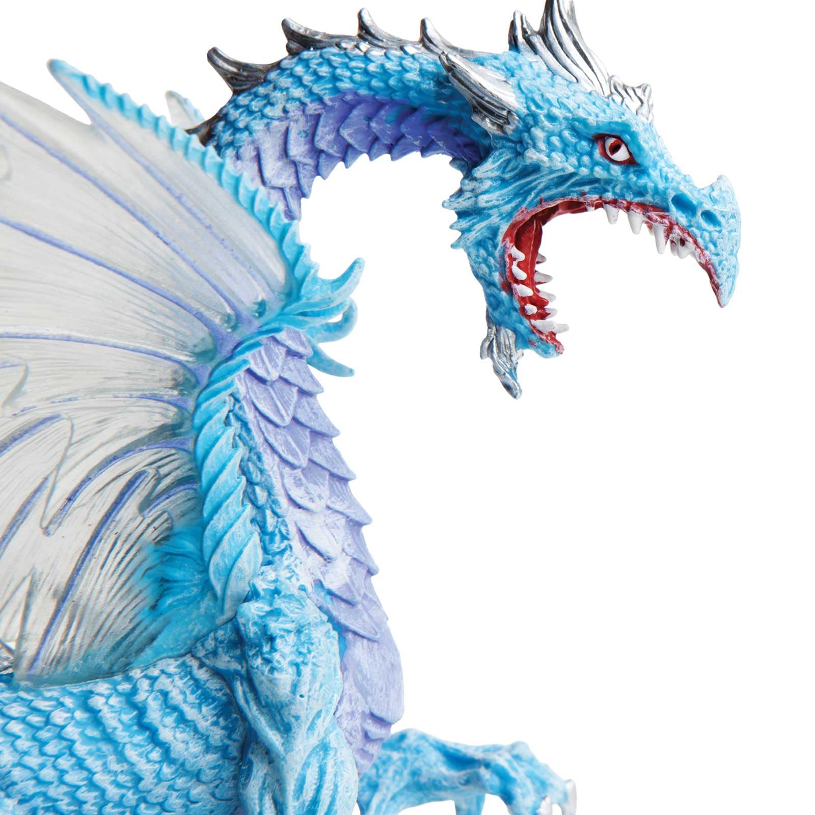 Safari Ltd Ice Dragon figurine pose captures dynamic Arctic scene.