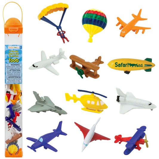 Safari Ltd In The Sky TOOB hot air balloon figurine for imaginative play and geography learning.