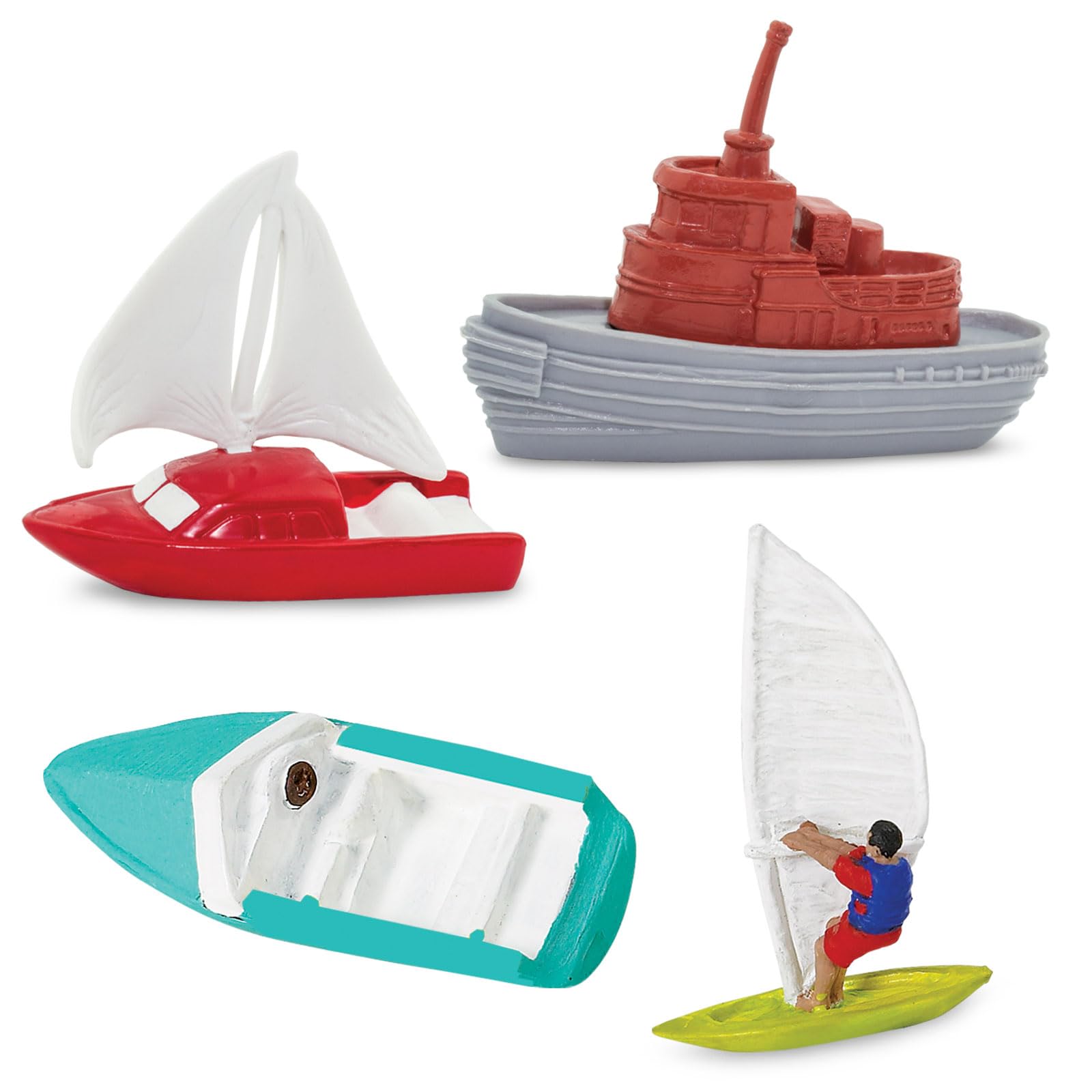 Safari Ltd. in the Water cargo boat figure supports nautical dioramas and role-play scenarios.