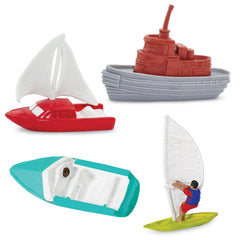 Safari Ltd. in the Water cargo boat figure supports nautical dioramas and role-play scenarios.