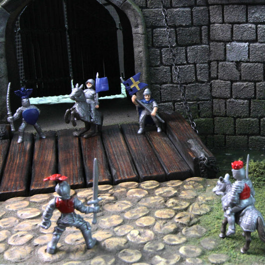 Safari Ltd Knights & Dragons Toob blue kingdom knight figure for imaginative play and strategy storytelling.