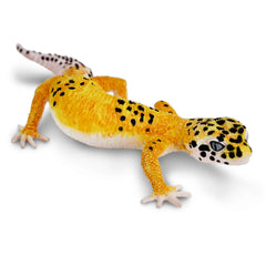 Safari Ltd. Leopard Gecko Figurine full view 7 inch for educational display and play.