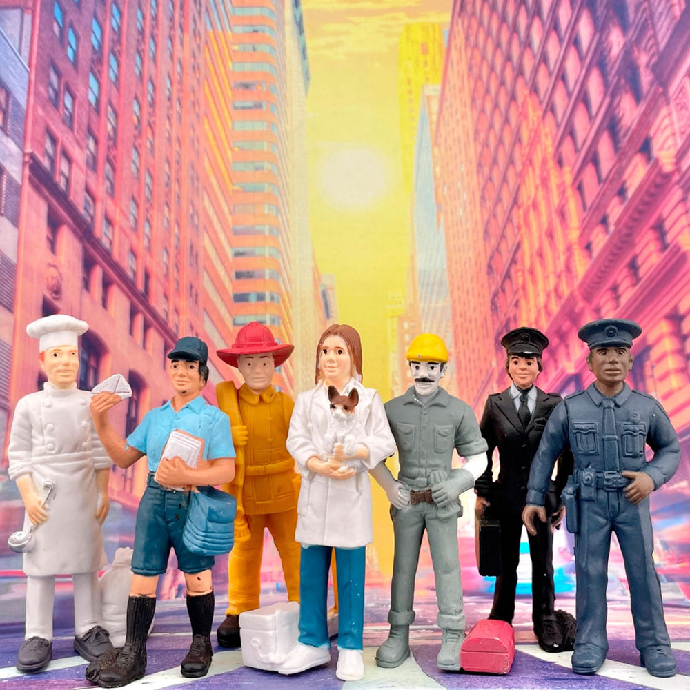Safari Ltd. People TOOB policeman figurine encourages storytelling and civic-role play.