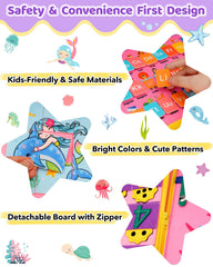 SaFeli Busy Board uses non-toxic soft felt for safe, tactile exploration.