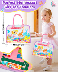 SaFeli Busy Board’s compact design supports car and airplane trips with easy storage.