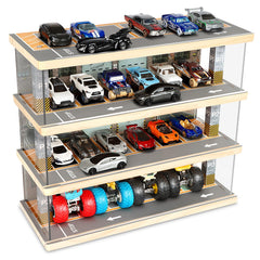 Saichotoy hot wheels storage 4-level diorama for organized display.