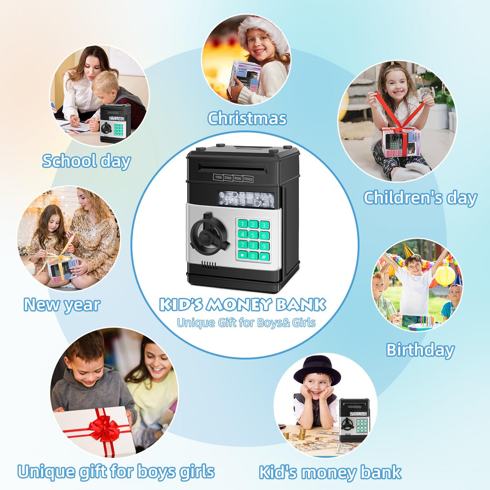 Saidrip piggy-bank automatic cash scroll simplifies saving for children.