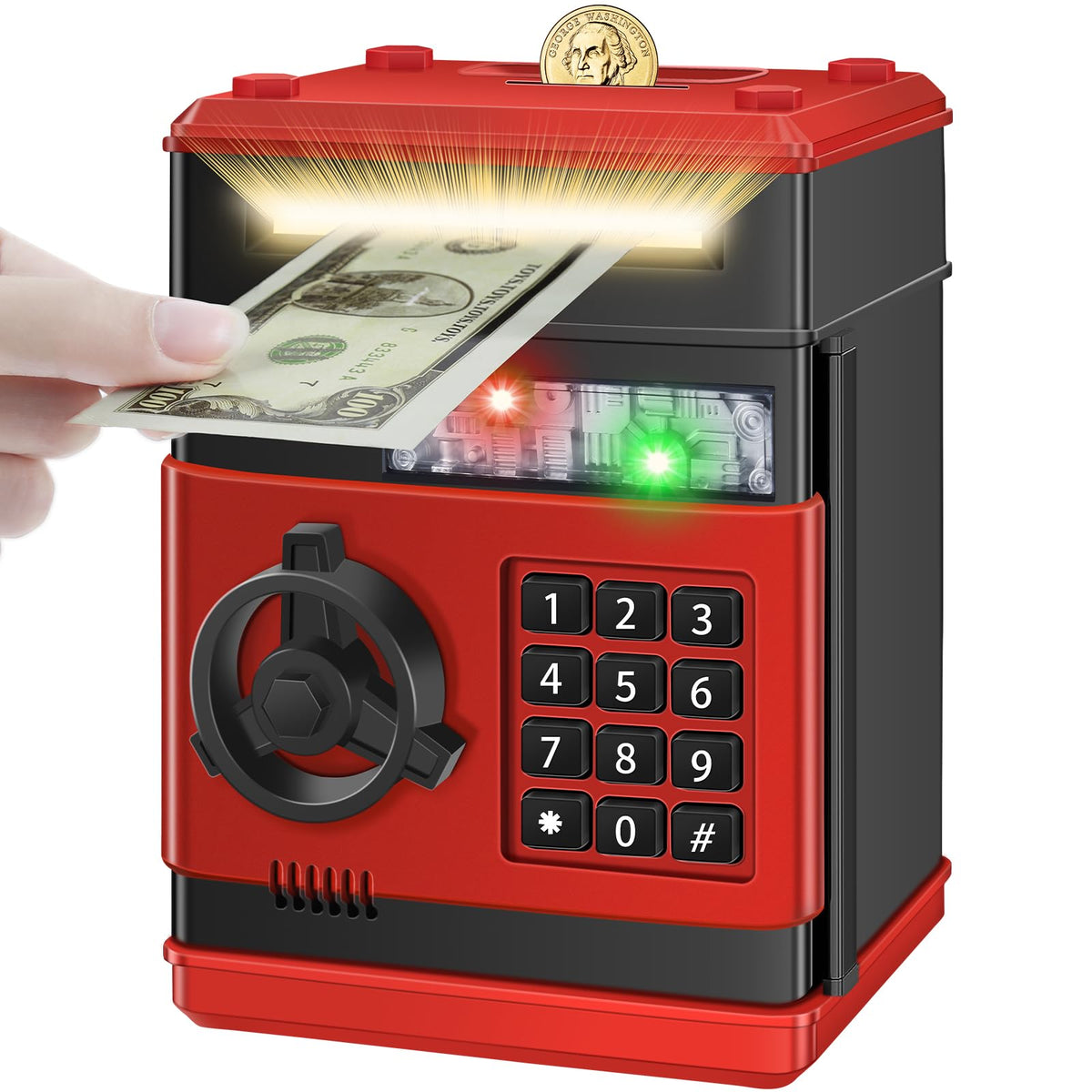 Saidrip piggy bank with coin-slot design helps kids save money and stay motivated