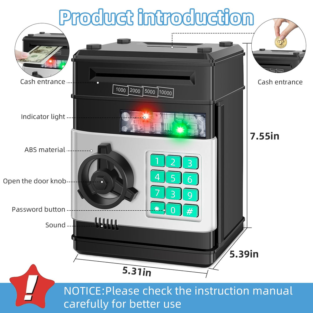 Saidrip piggy-bank door opening demonstrates protected access after correct code.