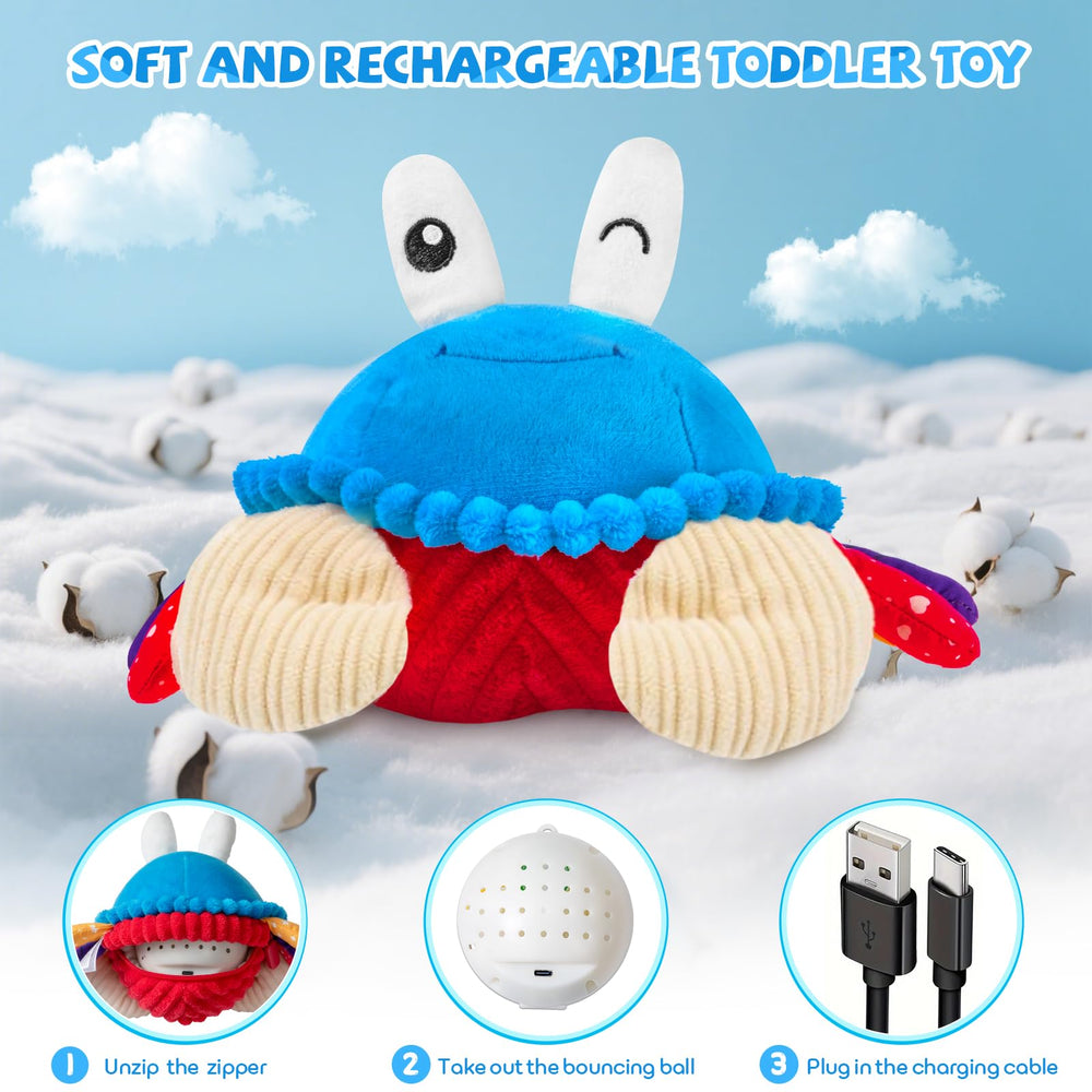 SAIMAND colorful crab toy captivates during tummy time and crawling sessions.