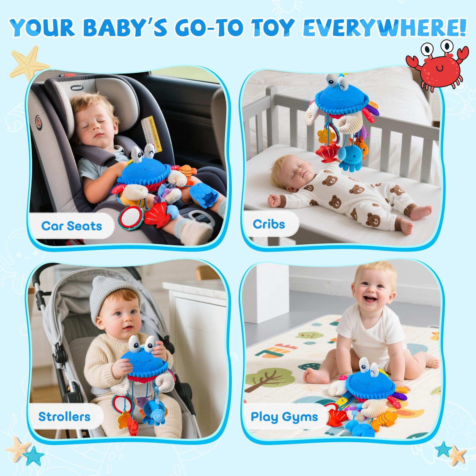 SAIMAND crab teether BPA-free provides safe gum-soothing opportunities.