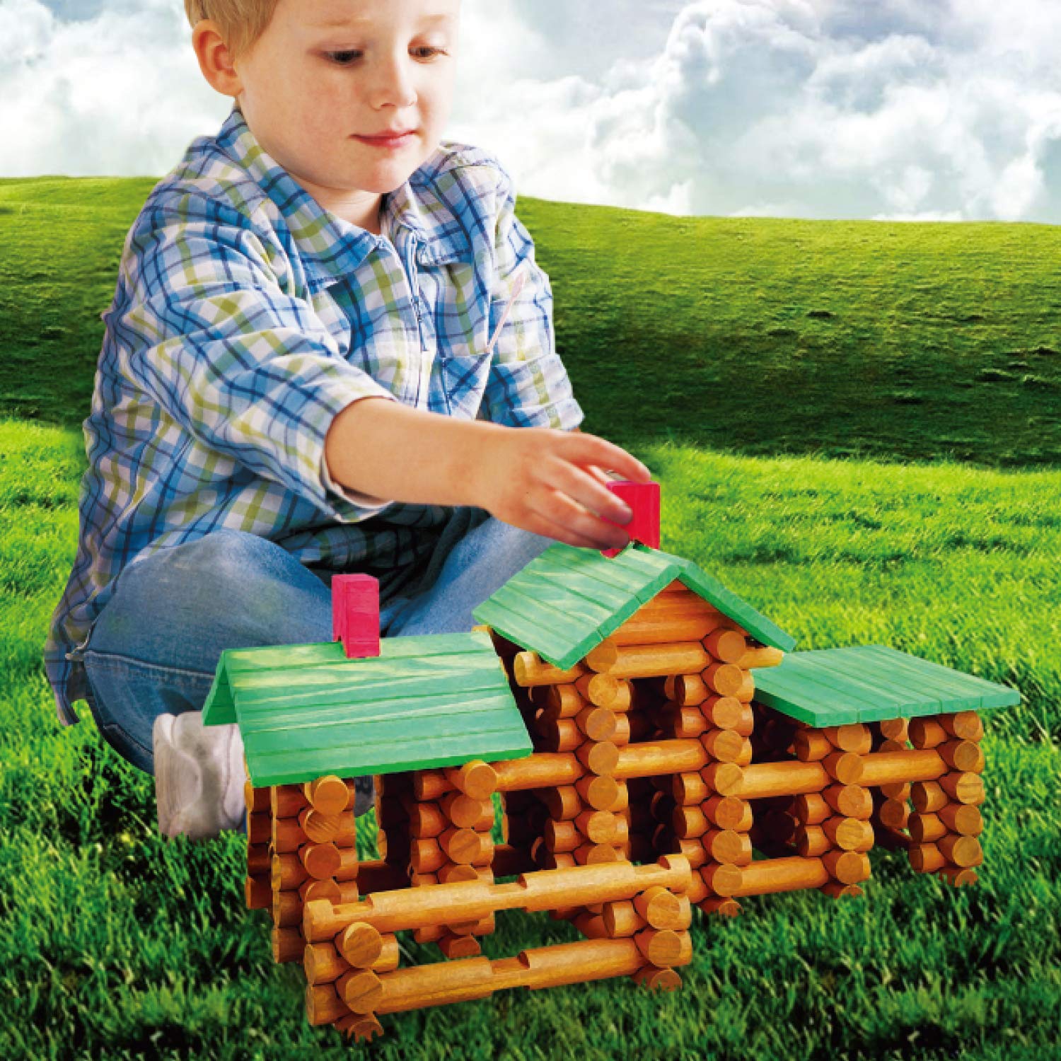 SainSmart Jr. 450pcs chimney piece encourages coordination during pretend play.