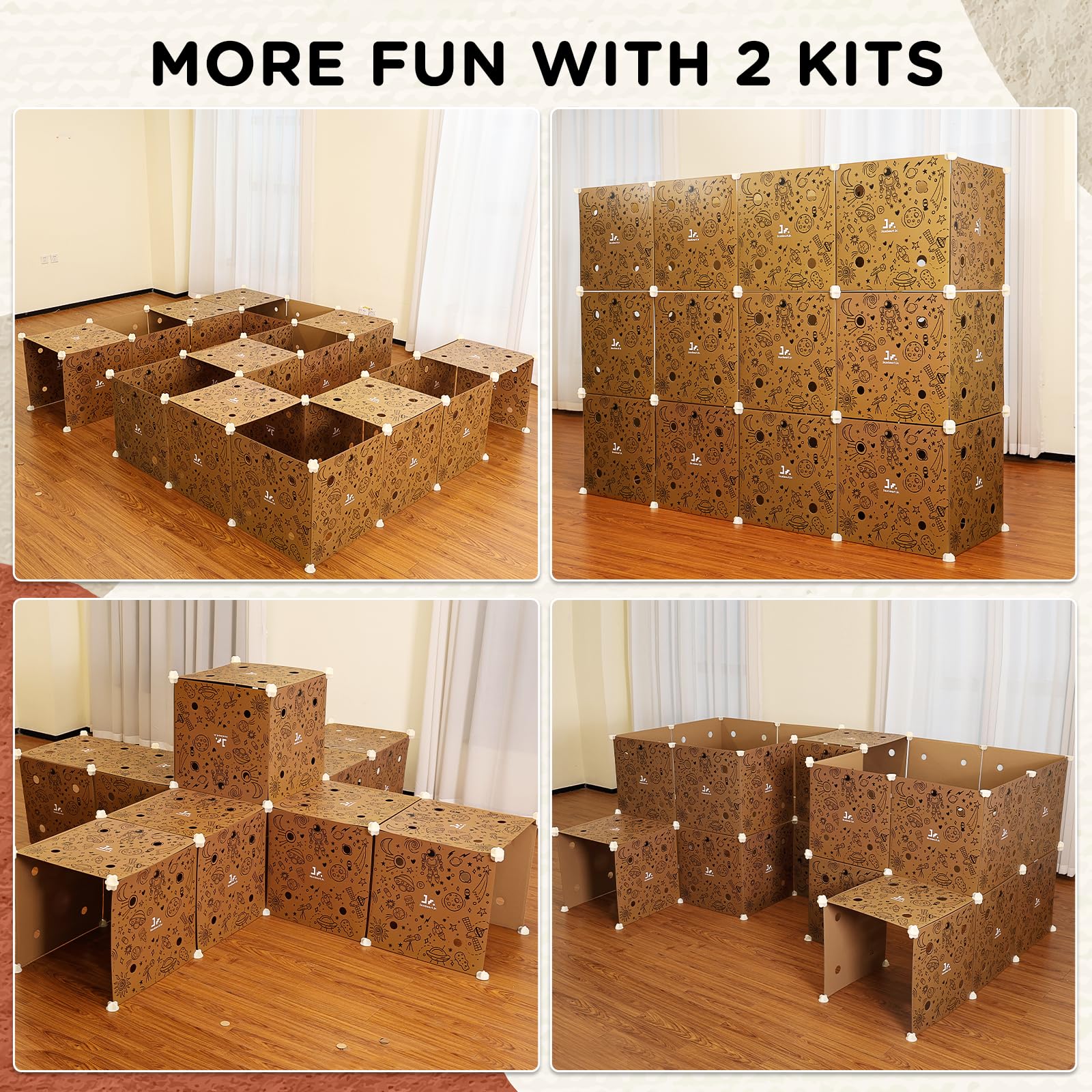 SainSmart Jr Fort Building Kit ready for indoor playdate activities.