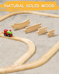 SainSmart Jr premium wooden train set extends to an 18-foot layout