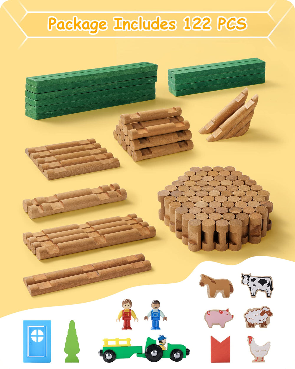 SainSmart Jr assembly play with logs fosters creative construction and problem-solving.