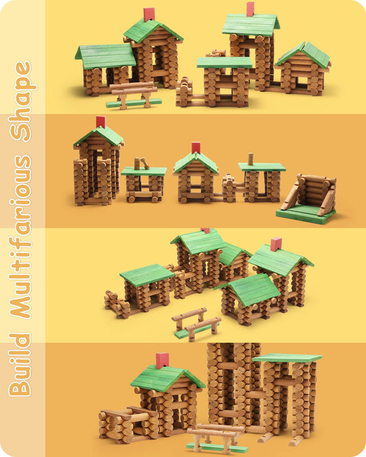 SainSmart Jr child building logs to spark hands-on construction
