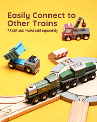 SainSmart Jr. wooden train set makes a thoughtful gift for 3+.