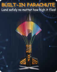 SainSmart Jr. rocket launcher flight-altitude highlights reach up to 200 feet for thrilling demonstrations.