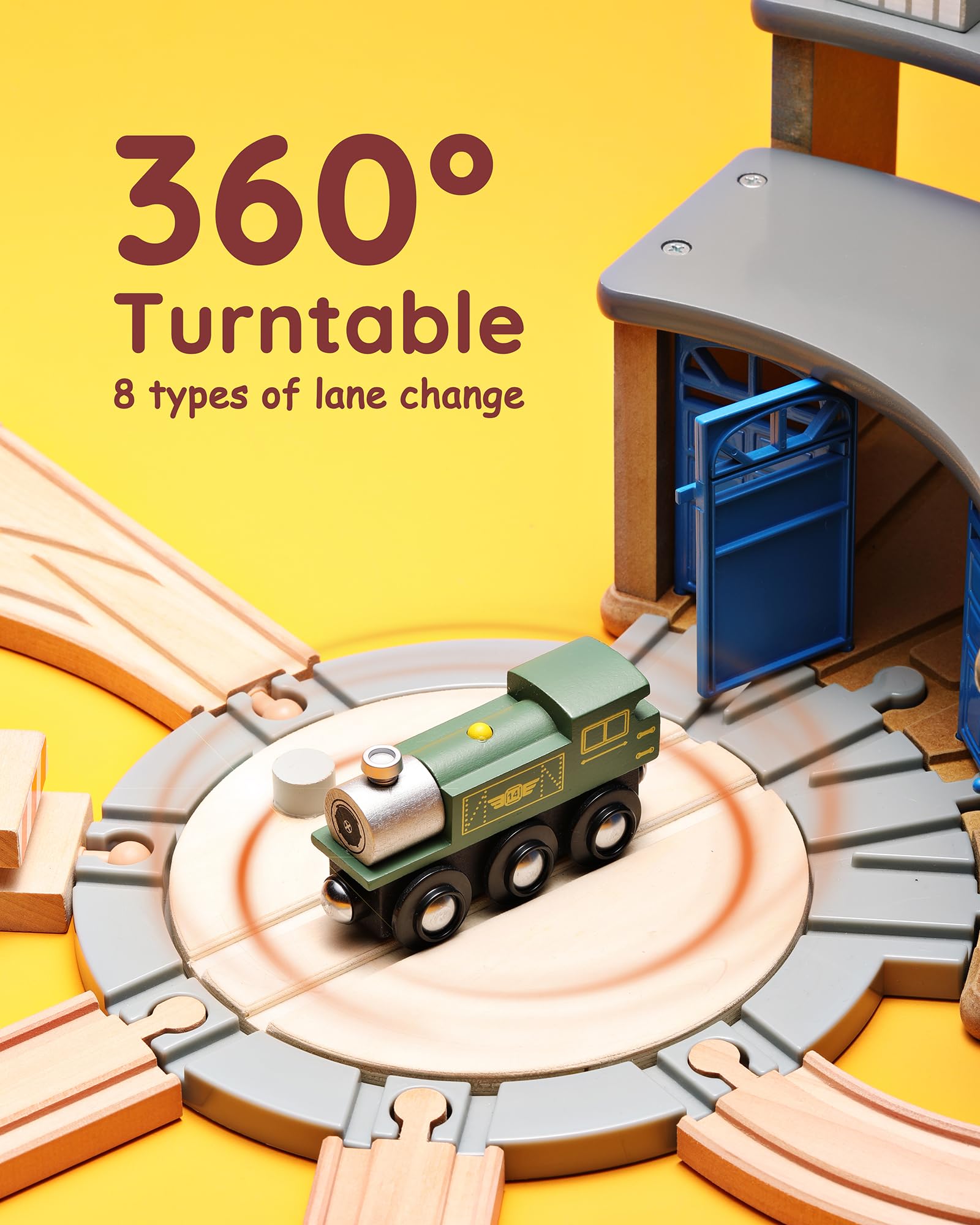 SainSmart Jr. spinning turntable adds dynamic train routing.