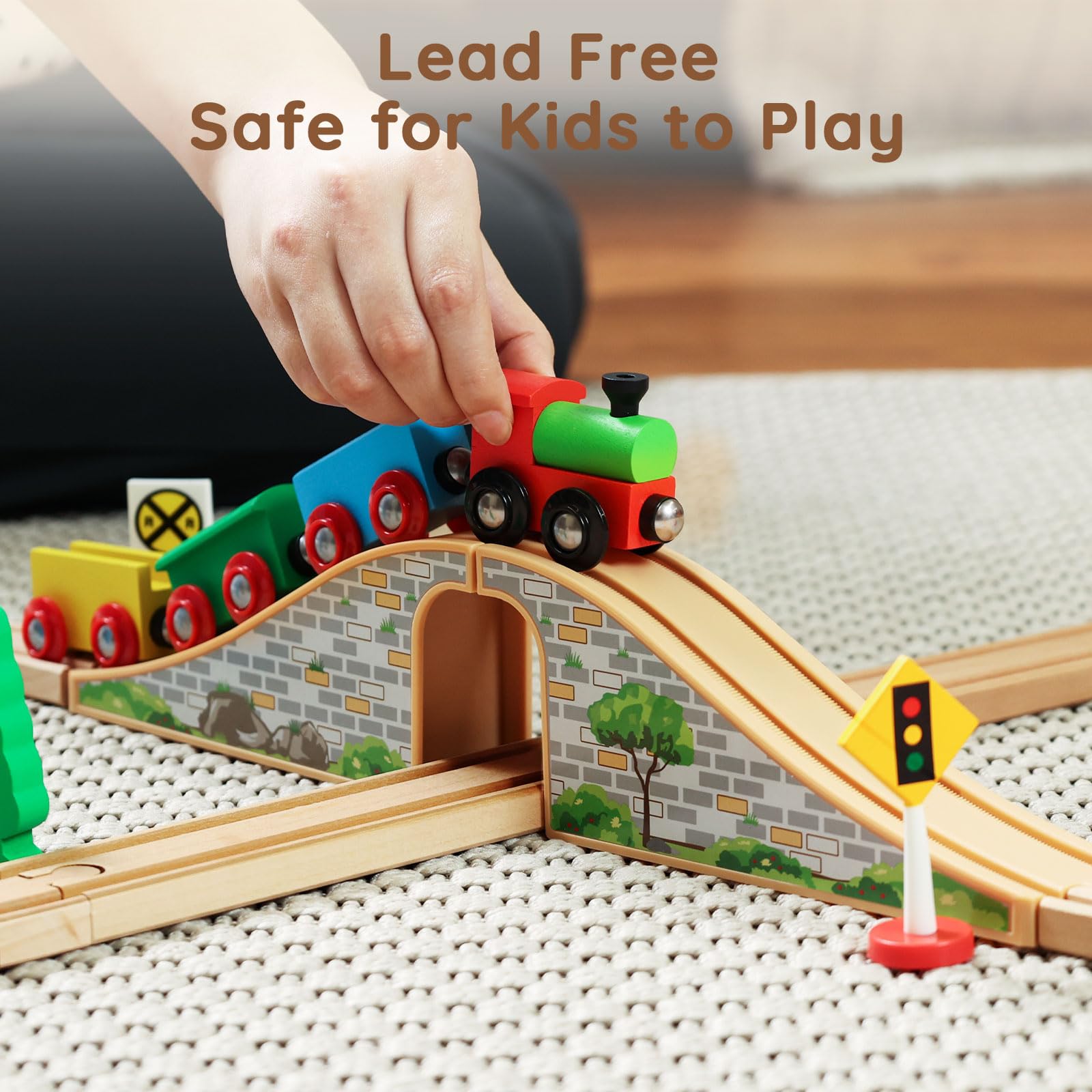 SainSmart Jr. magnetic train cars with durable finishes