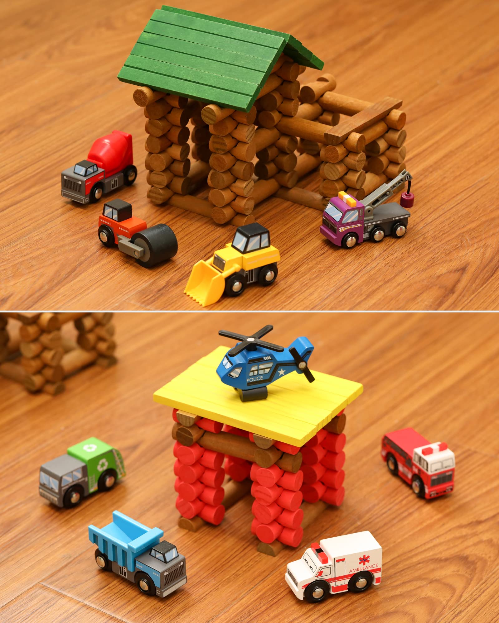 SainSmart Jr 10pc fire truck supports color recognition and coordination