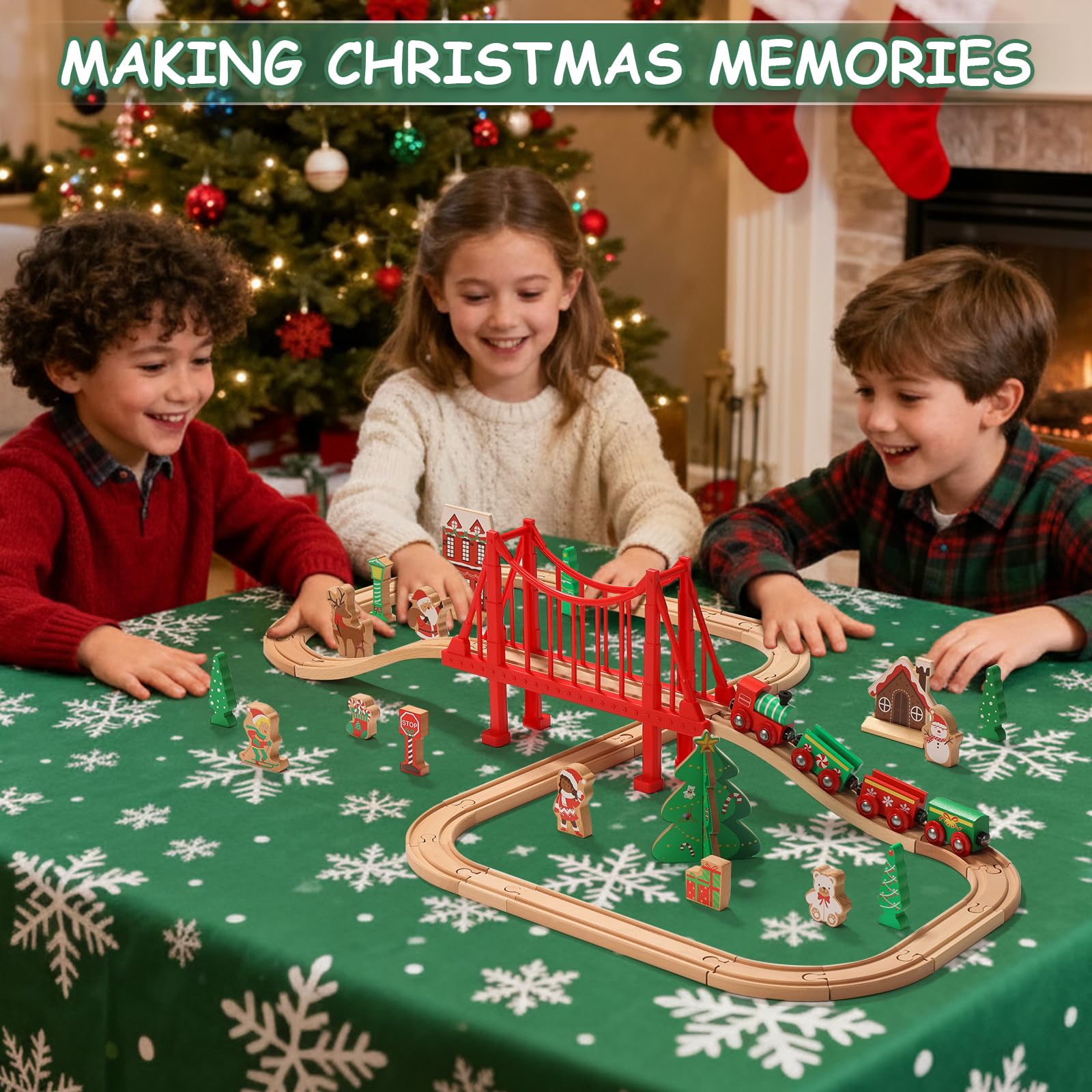 SainSmart Jr. reindeer and snowman figures encourage festive role-play