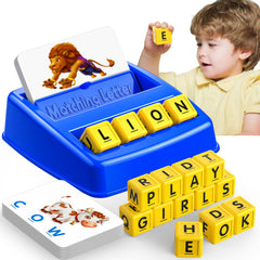 SAITCPRY educational letters game with cubes and flash cards to boost early literacy at home.
