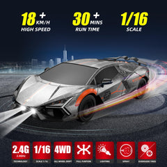 Sakeye RC Drift Car with 2.4GHz remote for smooth multi-car play.
