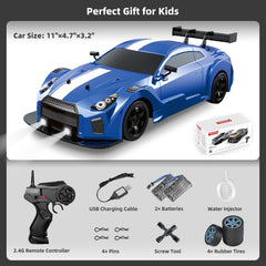 Sakeye RC Drift Car includes drift and racing tires for versatile modes
