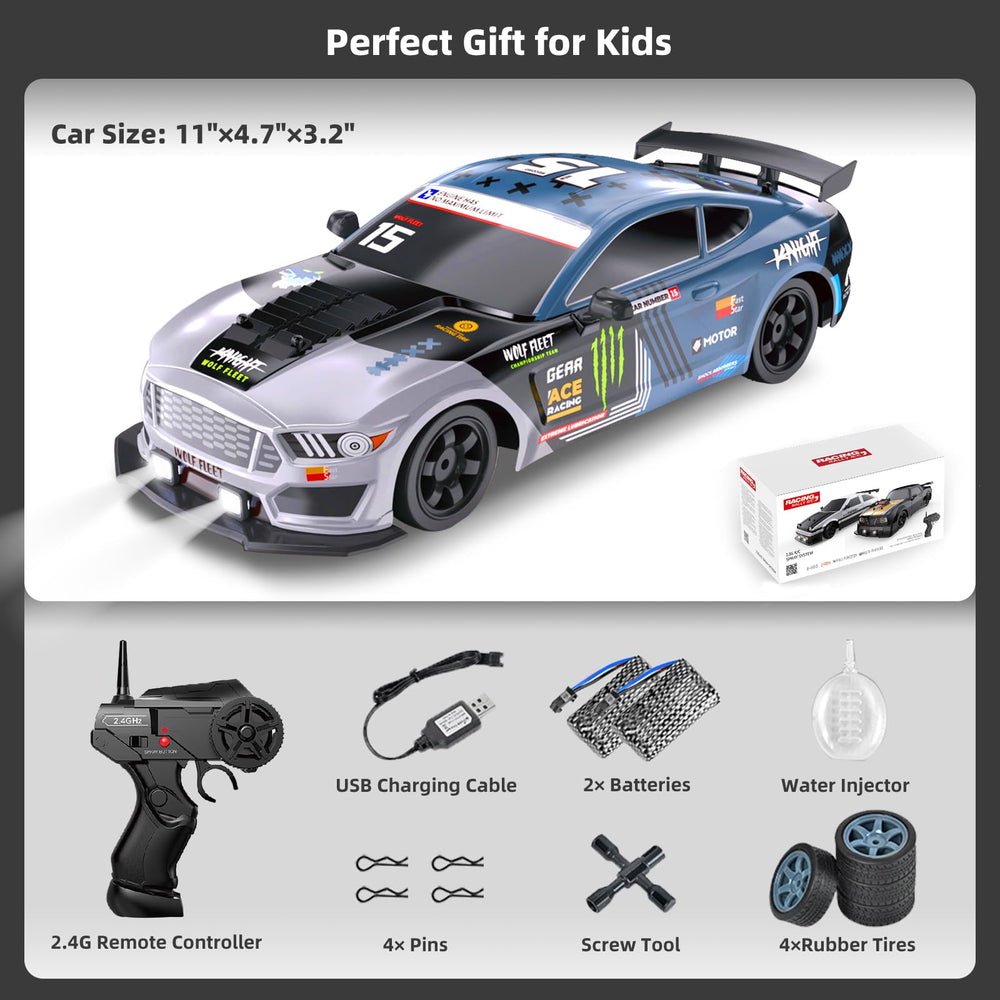 Sakeye RC Drift Car drifting tires enable smooth slides on flat surfaces
