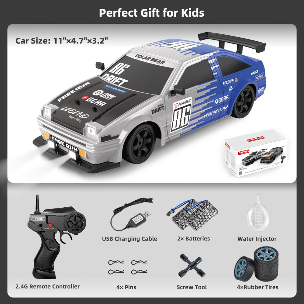 Sakeye RC Drift Car drifting tires support authentic stunts on smooth surfaces