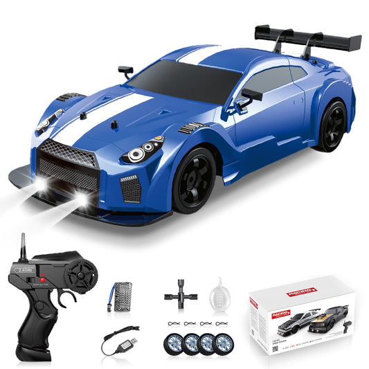 Sakeye RC Drift Car front view, durable shell-ready for rugged play