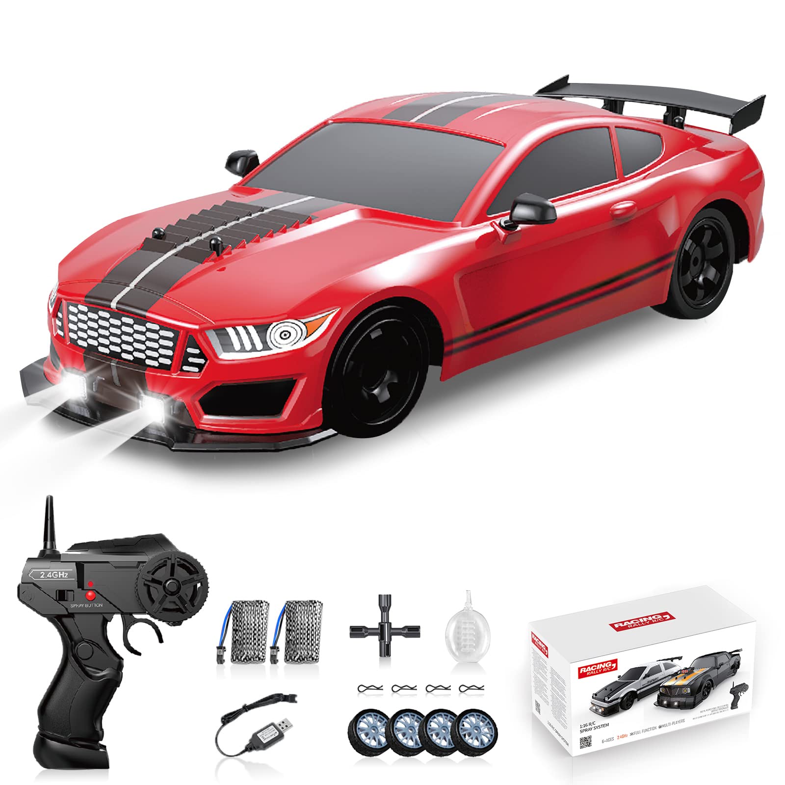 Sakeye RC Drift Car front view highlighting bold styling and ready-to-race stance.