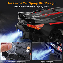 Sakeye RC Drift Car LED lights illuminate the car for dramatic nighttime driving