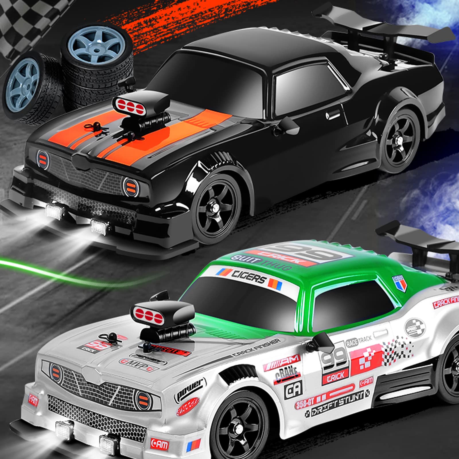 Sakeye RC drift car sturdy shell reduces impact during stunts