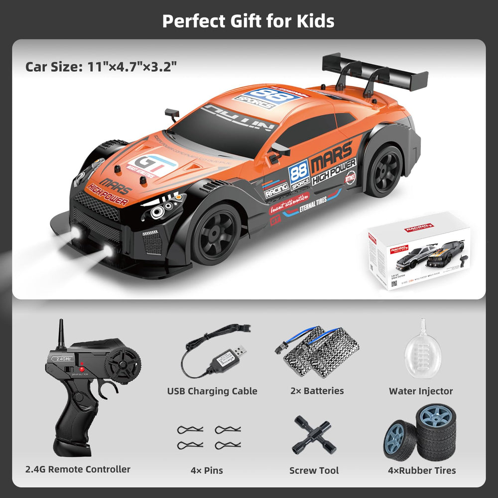 Sakeye RC drift car tire swaps demonstrating drift and racing tires in action.