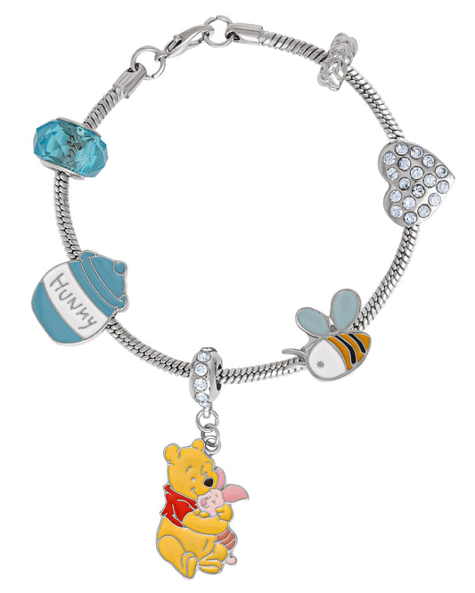 SALLY ROSE Winnie the Pooh bracelet with blue bead charm for everyday wear