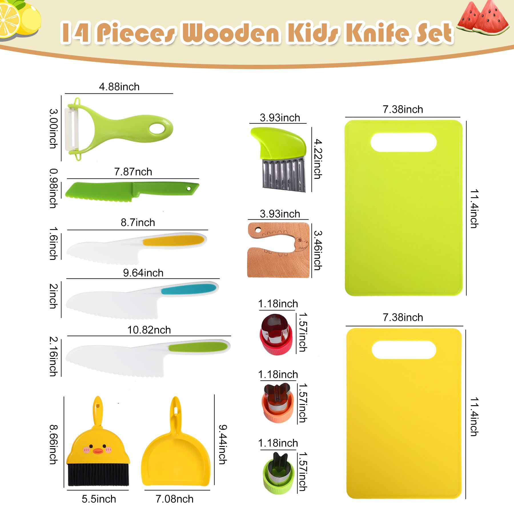 Salufo kid-friendly dustpan set for quick cleanup after play
