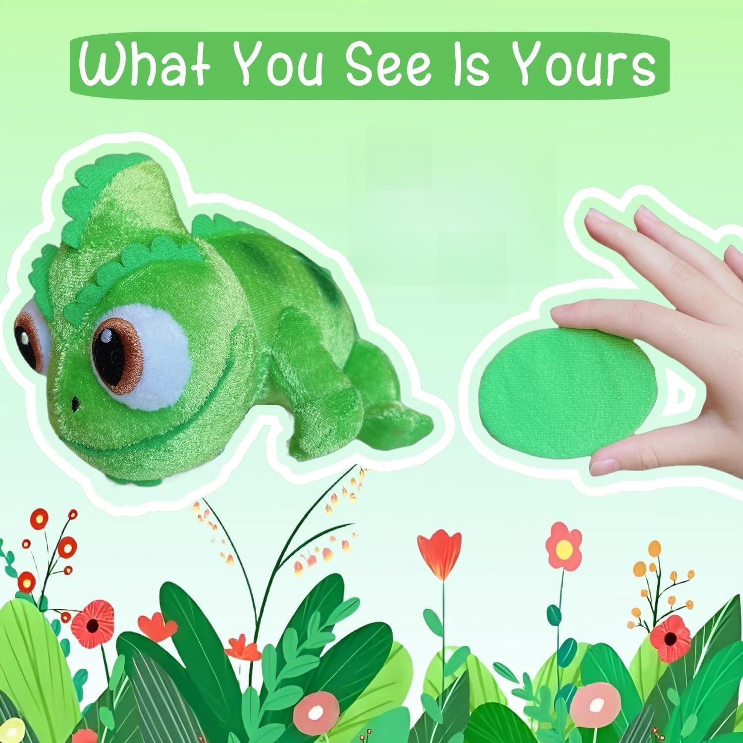 Salvado Lizard Plush close-up eyes highlighting friendly expression for imaginative play.
