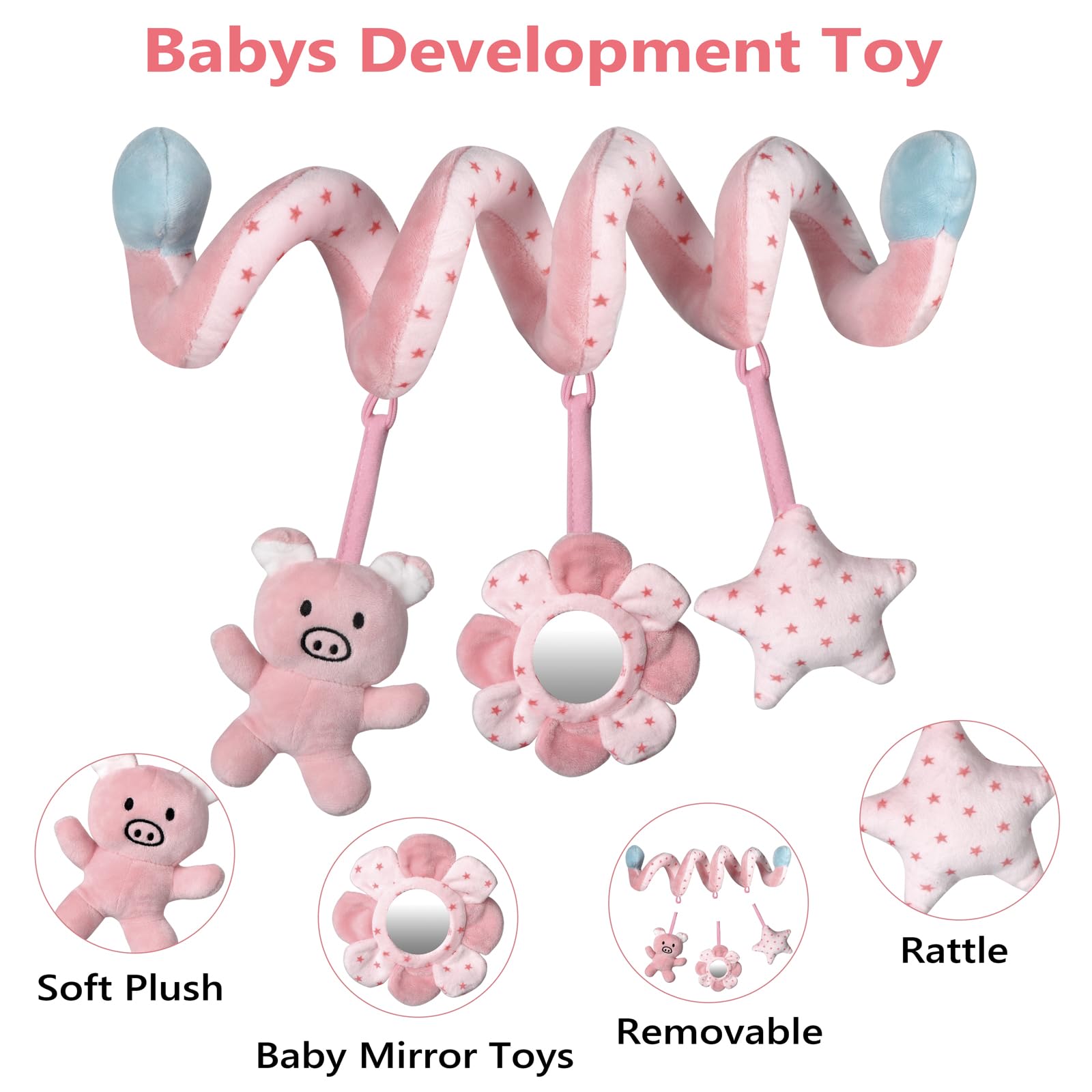 SAMMAS baby mirror toy engages visual focus and parent-child interaction