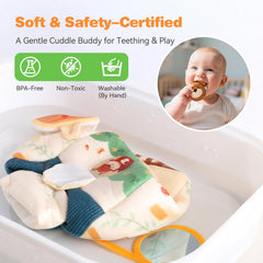 Samonyed forest animal plush set mirror play: self discovery and tracking