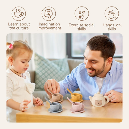 Samonyed silicone cups for little hands during pretend tea