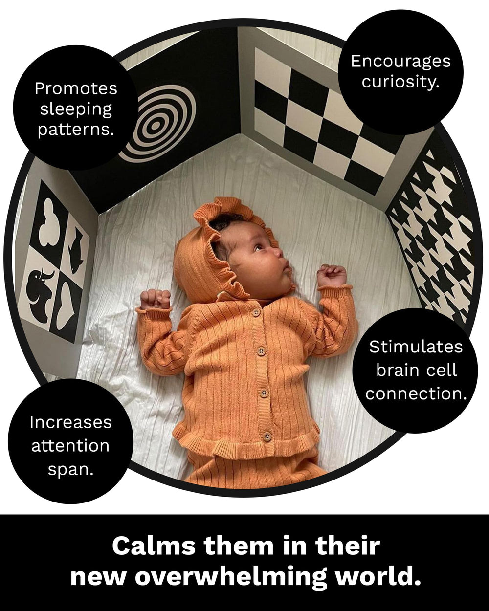 Samuel Sensory free-standing tummy time toy ready for floor or overhead use.
