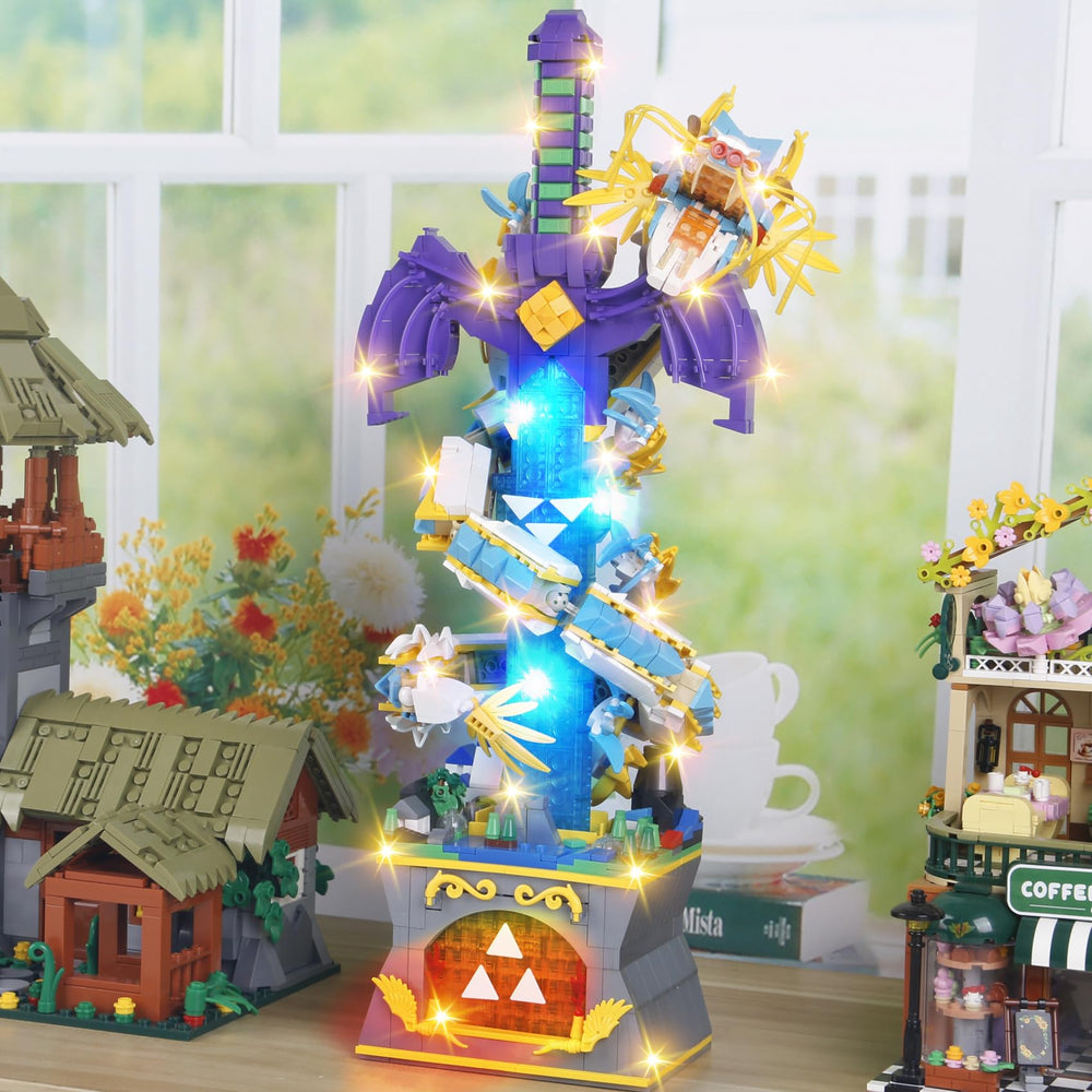 Samyblocks dragon connection pieces allow customizable pose for display.