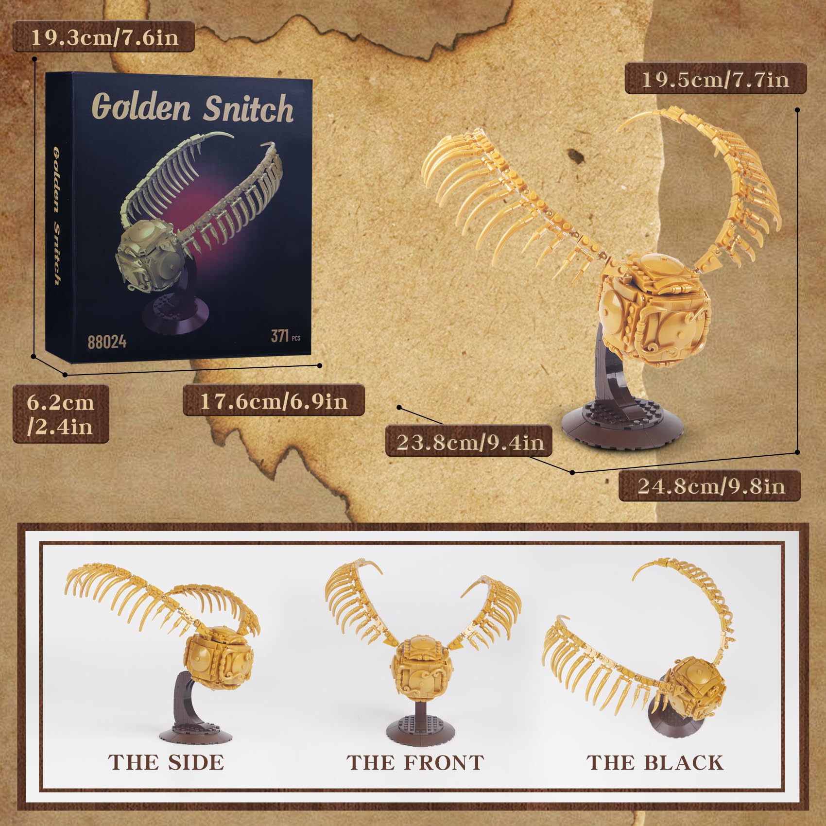 Golden Snitch decoration ready to elevate home or office decor.